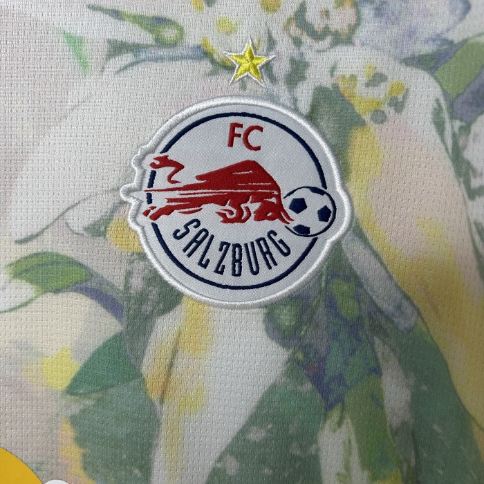 Fans Version 2025-2026 Red Bull Salzburg Away Flower Soccer Jersey Football Shirt