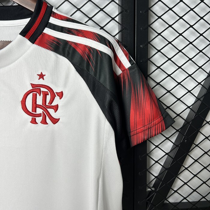 Women Flamengo 2025-2026 Away White Soccer Jersey Girl Football Shirt