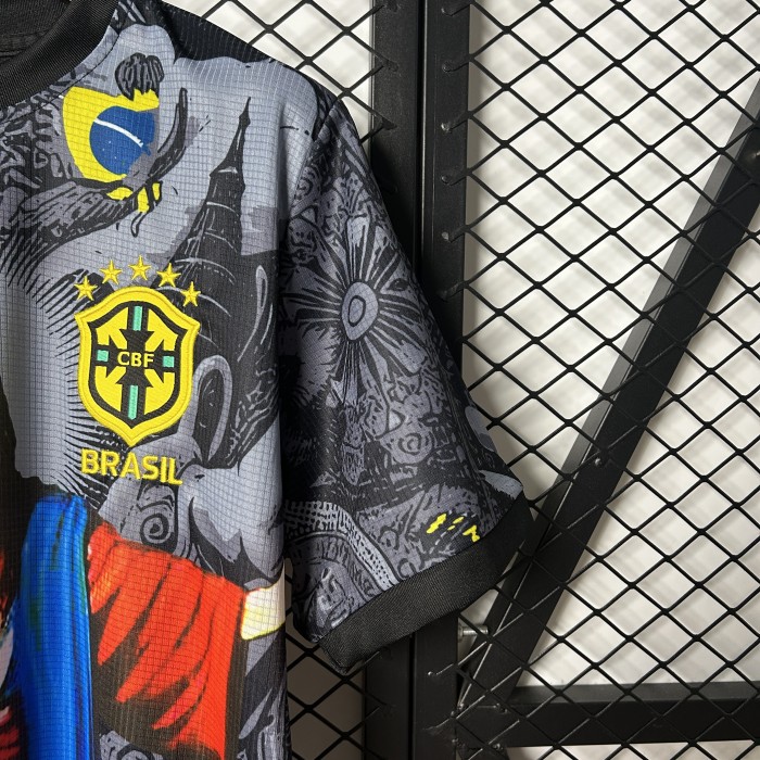 Fan Version 2025 Brazil Star Jesus Edition Special Version Soccer Jersey Brasil Camisetas de Futbol