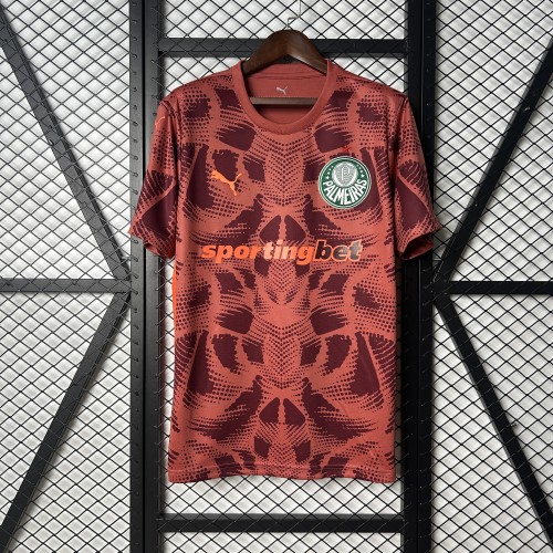 Fan Version 2025-2026 Palmeiras Red Goalkeeper Soccer Jersey Football Shirt