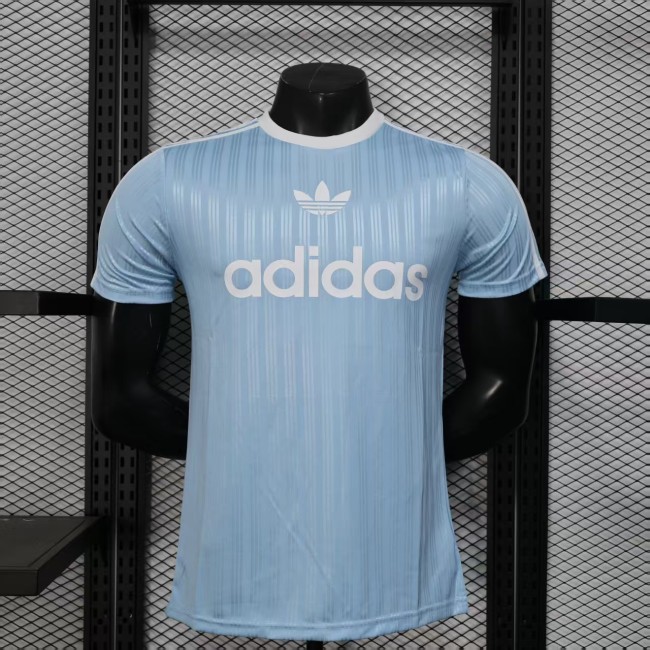 2025 AD Soccer Training T-shirt Light Blue Casual Football Shirt