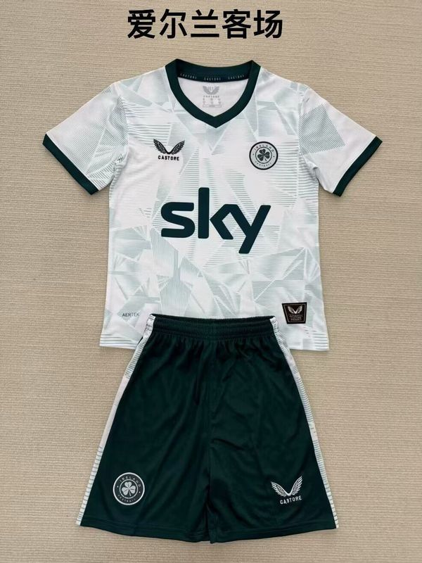 Adult Uniform 2025 Ireland Away White Soccer Jersey Shorts Men's Football Kit