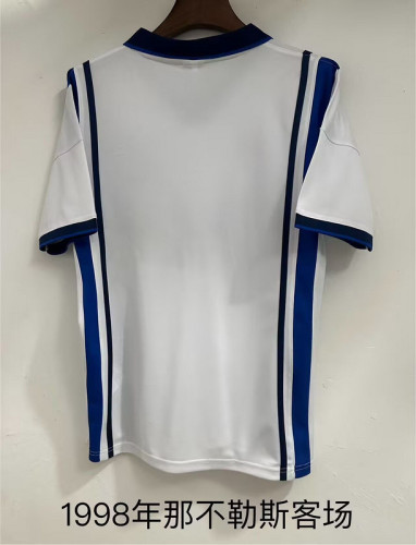 Retro Jersey 1998 Calcio Napoli Away White Soccer Jersey Napoles Vintage Football Shirt