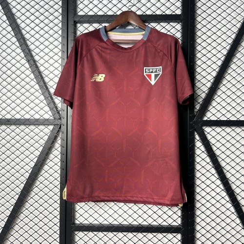Fans Version 2025-2026 Sao Paulo Red Soccer Training Jersey Football Shirt