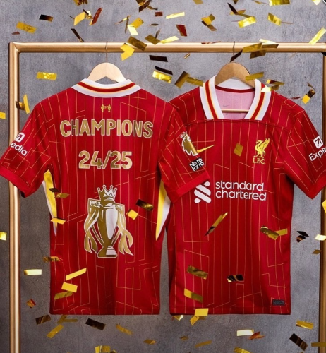 with No Room for Racism+Golden EPL Patch Women 2024-2025 Liverpool Home Soccer Jersey Girl Football Shirt
