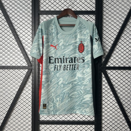 Fan Version 2025-2026 AC Milan Green Goalkeeper Soccer Jersey AC Football Shirt