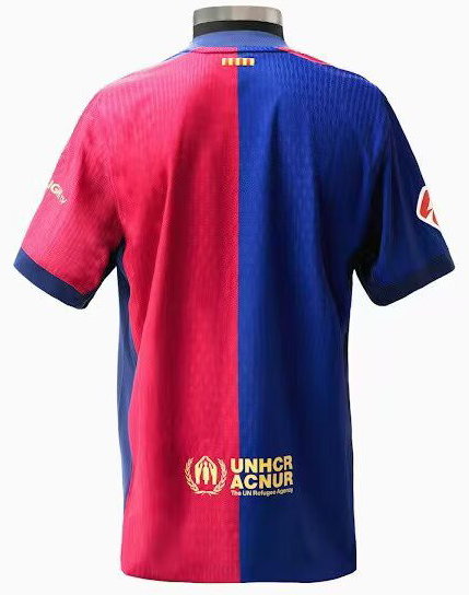 with LALIGA Patch Barca Camisetas de Futbol Player Version 2024-2025 Barcelona Travis Scott Home Soccer Jersey