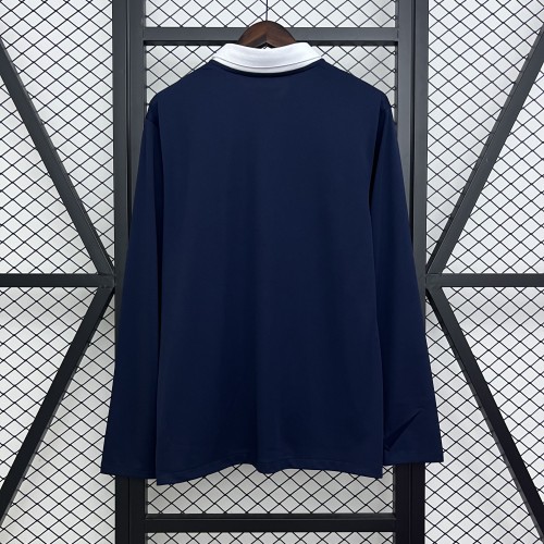 Long Sleeve Retro Jersey 2014 France Home Soccer Jersey Vintage Football Shirt