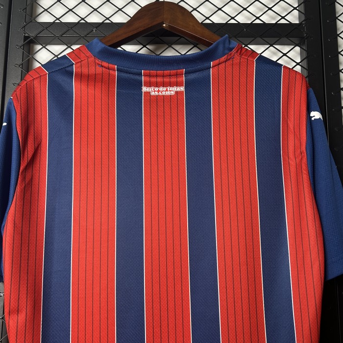 Fan Version 2025-2026 Bahia Away Blue/Red Soccer Jersey Football Shirt