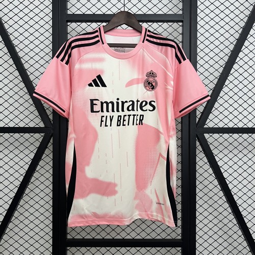 Fans Version 2025-2026 Real Madrid Pink Soccer Training Jersey Real Football Shirt
