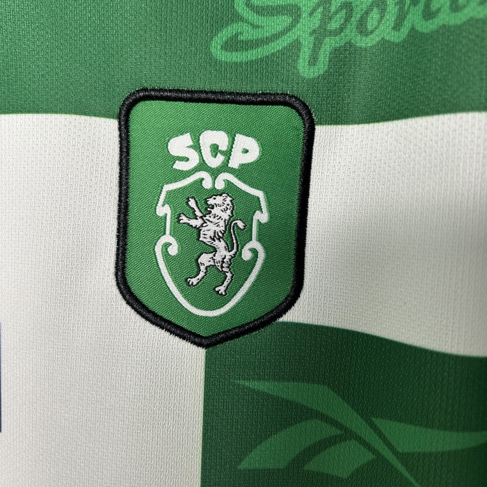 Retro Jersey 1999-2000 Sporting Lisbon Home Soccer Jersey Vintage Football Shirt