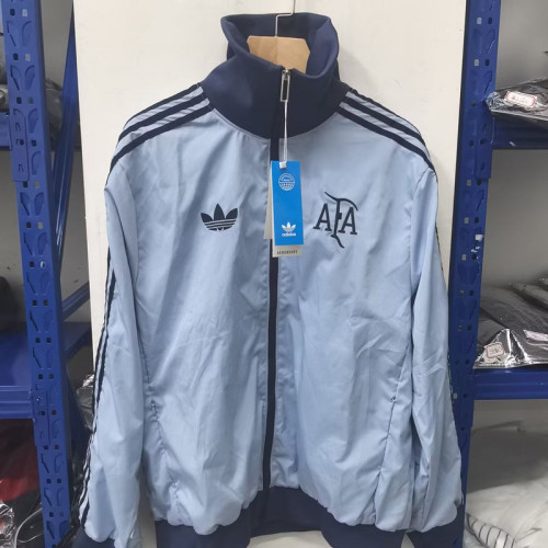 Retro Model 2025-2026 Argentina Light Blue Soccer Windbreaker Jacket Football Jacket