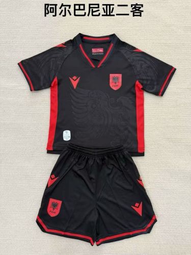 Adult Uniform 2025-2026 Albania Third Away Black Soccer Jersey Shorts Men's Football Kit