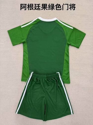 Adult Uniform Argentina 2025 Green Goalkeeper Soccer Jersey Shorts Football Kit