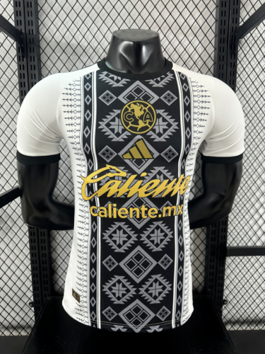 Player Version 2025-2026 Club America Aguilas White/Black Special Edition Soccer Jersey Football Shirt