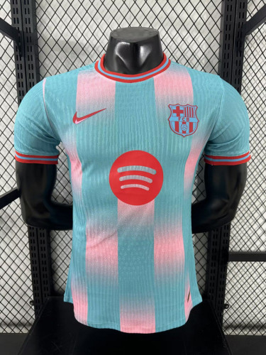Barca Camisetas de Futbol Player Version 2025-2026 Barcelona Green Pink Soccer Jersey