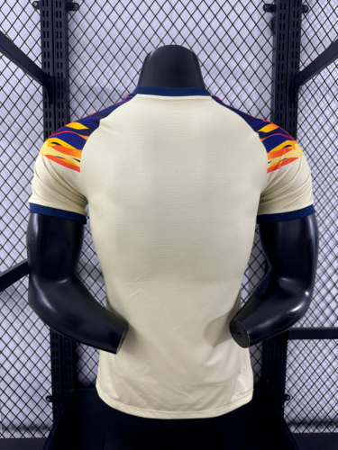 Player Version 2025-2026 Club America Aguilas Yellow/Blue Special Edition Soccer Jersey Football Shirt