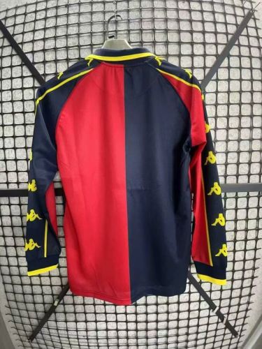 Long Sleeve Retro Model 2025-2026 Genoa Home Soccer Jersey Maillot de Foot