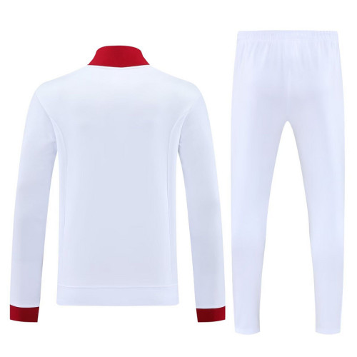 2025-2026 Bayern Munich 125th Anniversary White Soccer Training Jacket Football Jacket and Pants