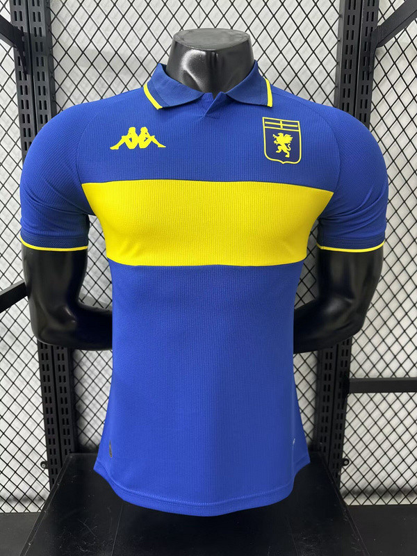 Player Version 2025-2026 Genoa 120th Anniversary Soccer Jersey Blue Maillot de Foot