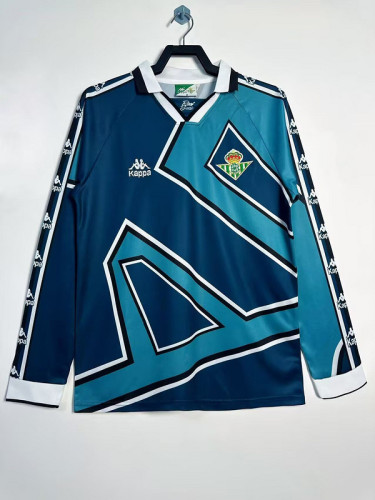 Long Sleeve Retro Jersey 1995-1997 Real Betis Away Soccer Jersey Vintage Football Shirt