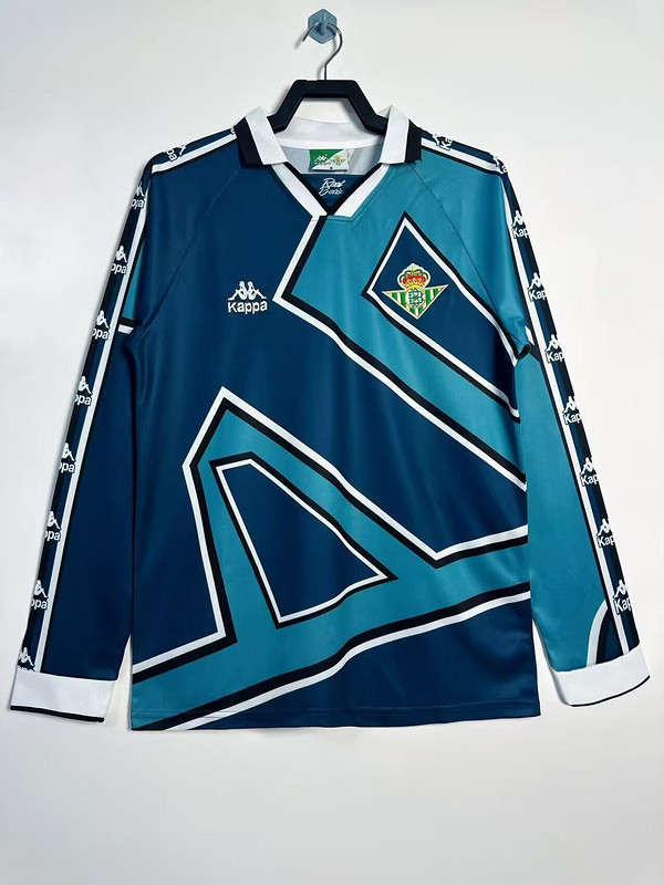 Long Sleeve Retro Jersey 1995-1997 Real Betis Away Soccer Jersey Vintage Football Shirt
