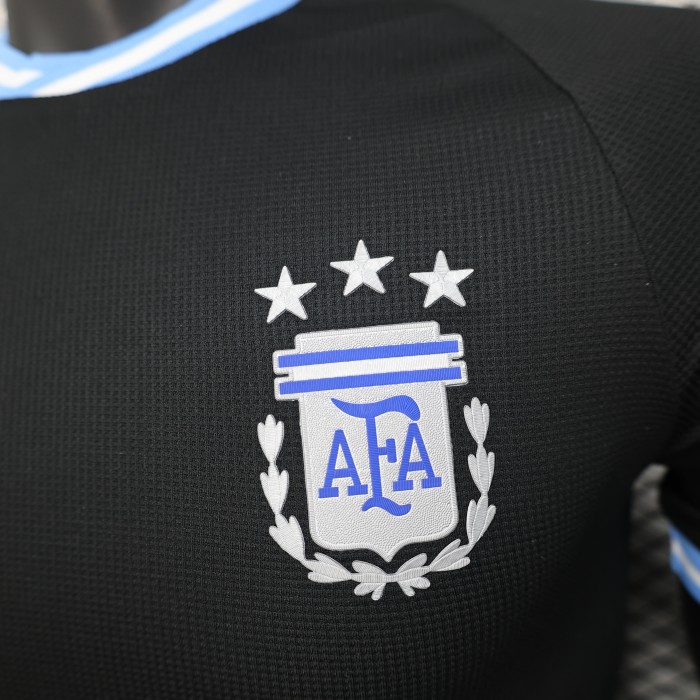 Player Version 2025 Argentina Away Black Soccer Jersey Camisetas de Futbol