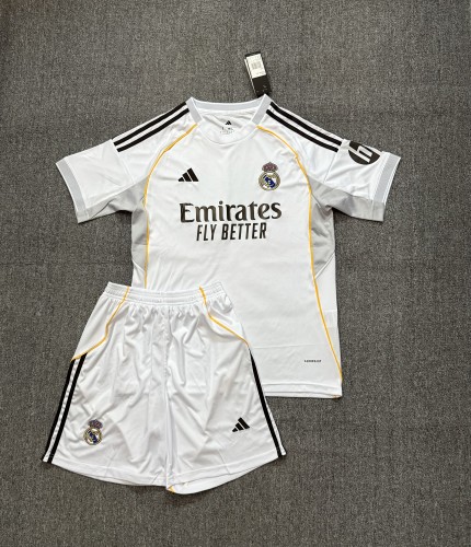 Adult Uniform 2025-2026 Real Madrid Home Soccer Jersey Shorts Men's Football Kit
