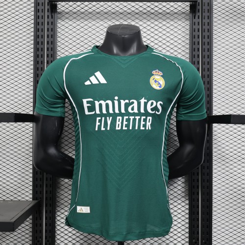 Player Version 2025-2026 Real Madrid Green Special Edition Soccer Jersey Real Football Shirt