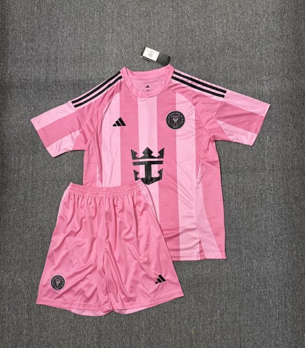 Adult Uniform 2025-2026 Inter Miami Home Soccer Jersey Shorts Football Kit