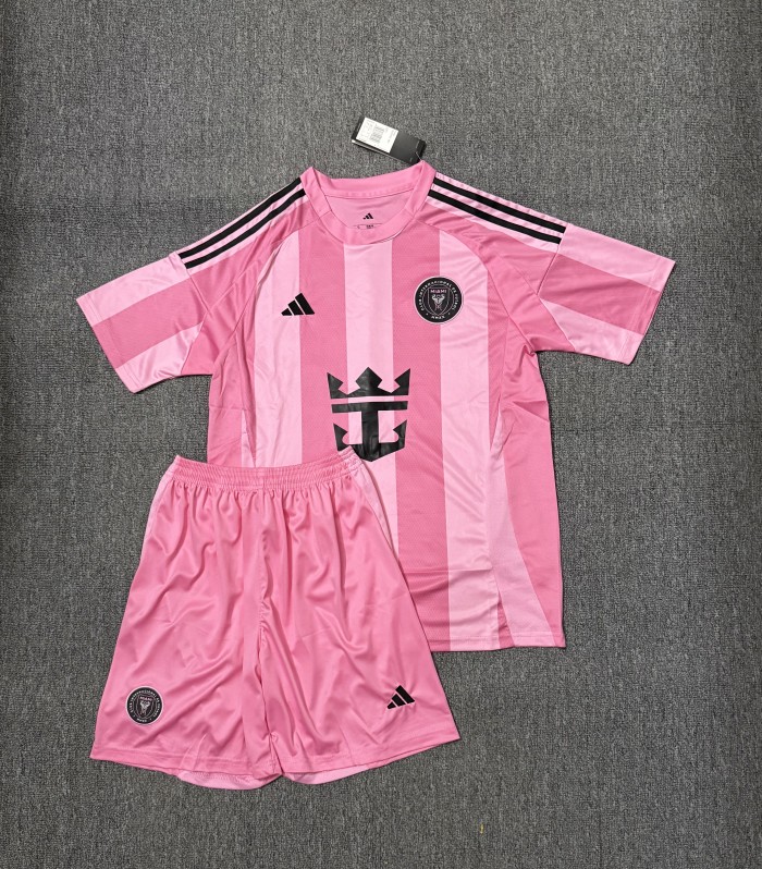 Adult Uniform 2025-2026 Inter Miami Home Soccer Jersey Shorts Football Kit
