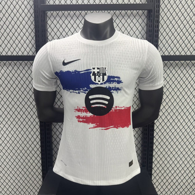 Barca Camisetas de Futbol Player Version 2025-2026 Barcelona White/Blue/Red Soccer Jersey