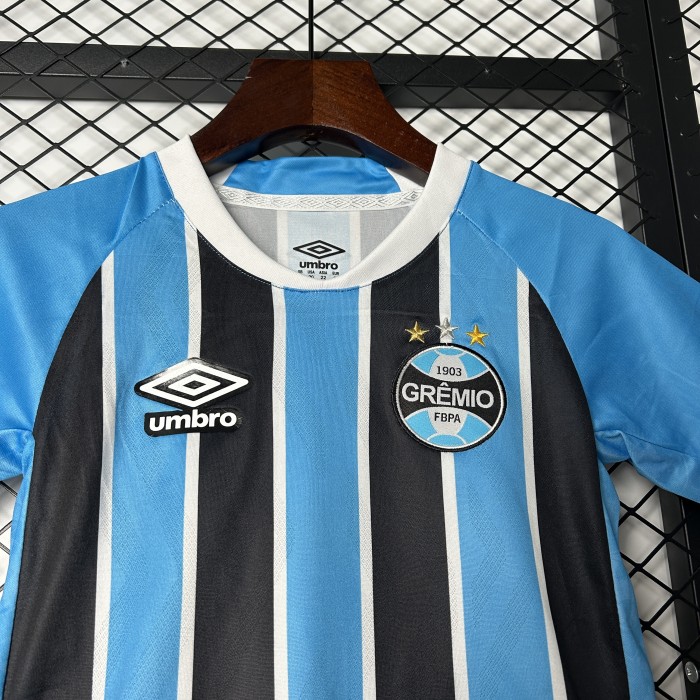 Youth Uniform Kids Kit Gremio 2025-2026 Home Soccer Jersey Shorts Child Football Set