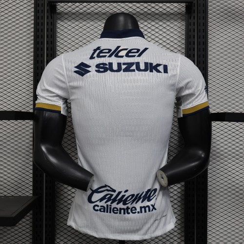 Player Version 2025-2026 Tigres UANL Away White Soccer Jersey Football Shirt