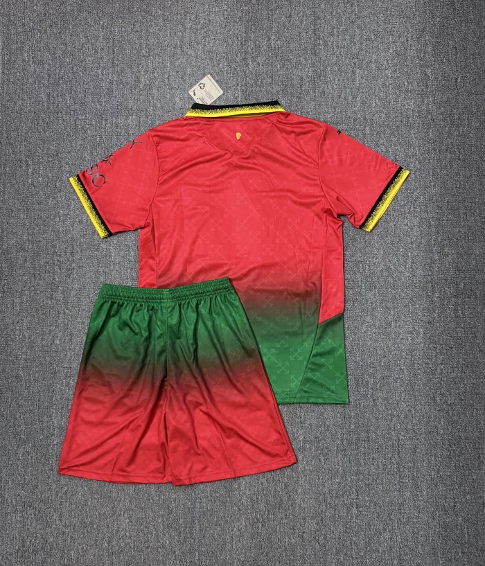Adult Uniform 2025-2026 AC Milan Red/Green Soccer Jersey Shorts Men's AC Football Kit