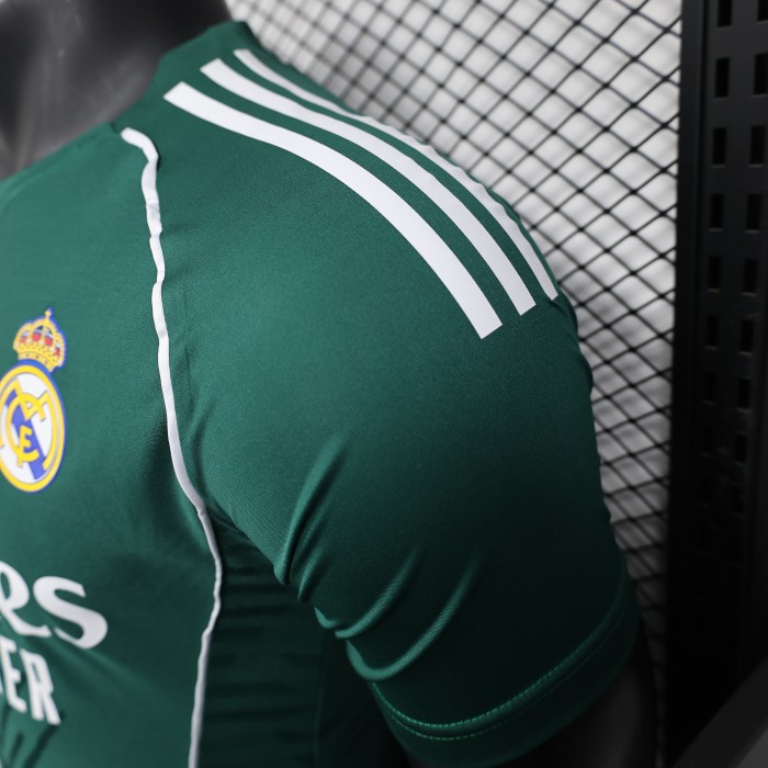 Player Version 2025-2026 Real Madrid Green Special Edition Soccer Jersey Real Football Shirt