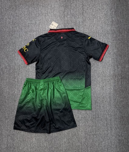 Adult Uniform 2025-2026 AC Milan Black/Green Soccer Jersey Shorts Men's AC Football Kit