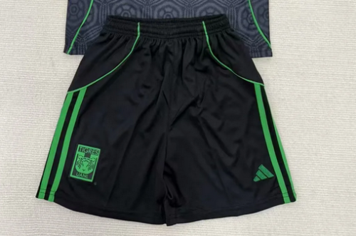 Fan Version 2025-2026 Tigres Third Away Black Soccer Shorts Football Shorts