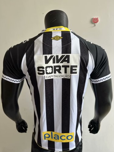 Player Version 2025-2026 Santos Away Black Soccer Jersey Football Shirt
