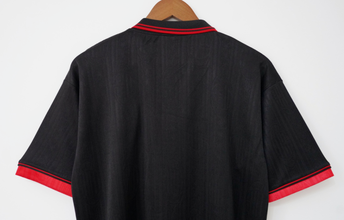Retro Jersey 1997-1998 AC Milan Away Black Soccer Jersey Vintage Football Shirt