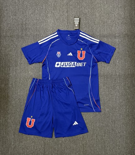 Adult Uniform 2025-2026 Club Universidad de Chile Home Soccer Jersey Shorts Men's Football Kit