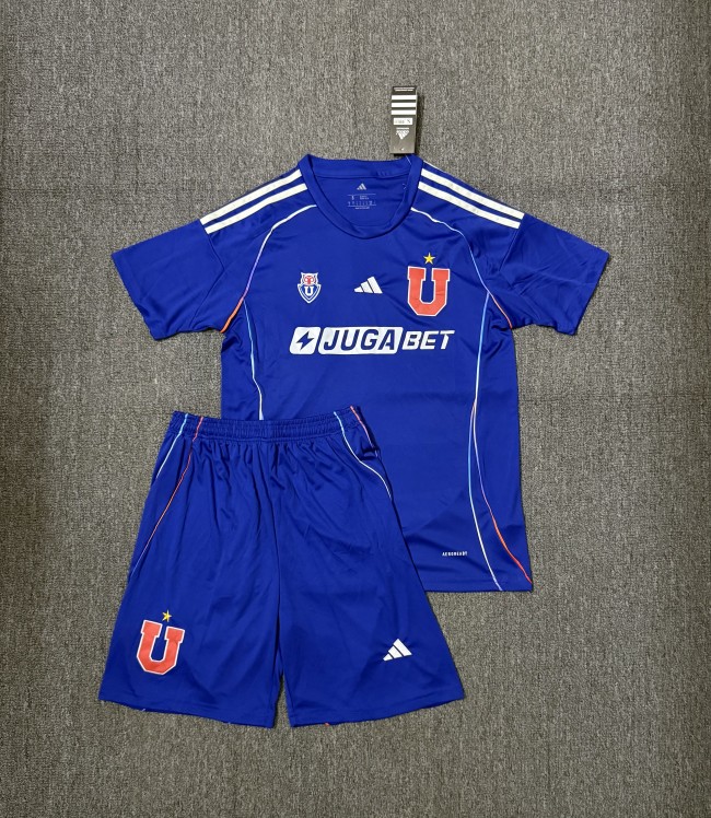 Adult Uniform 2025-2026 Club Universidad de Chile Home Soccer Jersey Shorts Men's Football Kit