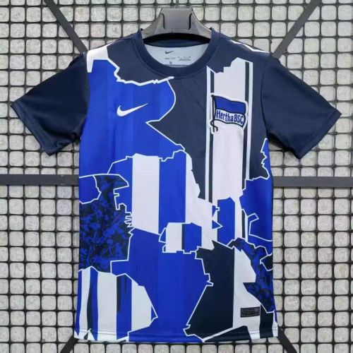 Fan Version 2025-2026 Hertha Berliner Blue Special Edition Soccer Jersey Football Shirt