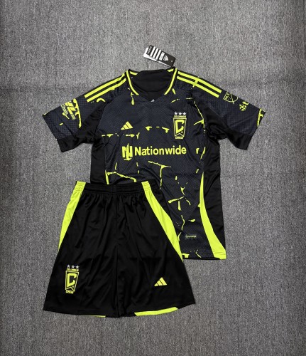 Adult Uniform 2025-2026 The Columbus Crew Away Black Soccer Jersey Shorts Football Kit