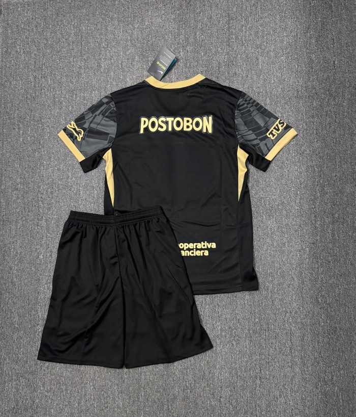 Adult Uniform 2025-2026 Atletico Nacional de Medellin Away Black Soccer Jersey Shorts Men's Football Kit