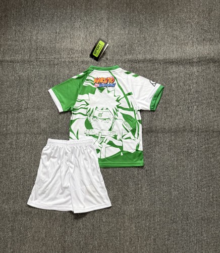 Adult Uniform 2025-2026 Real Betis Green/White Naruto Edition Soccer Jersey Shorts Men's Football Kit