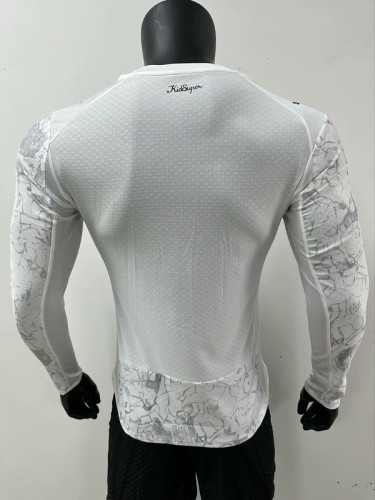 Long Sleeve Player Version Manchester City 2025-2026 Away White Soccer Jersey Man City Football Shirt