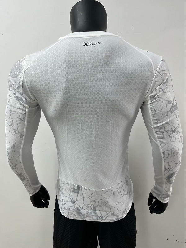 Long Sleeve Player Version Manchester City 2025-2026 Away White Soccer Jersey Man City Football Shirt