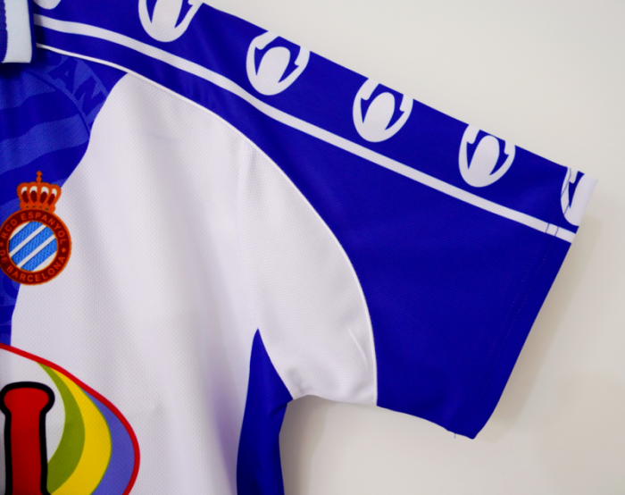 Retro Camisetas de Futbol 1999-2000 Espanyol Home Soccer Jersey Vintage Football Shirt