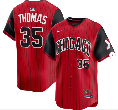 Men's Chicago White Sox Frank Thomas Red/Black 2025 MLB Jersey